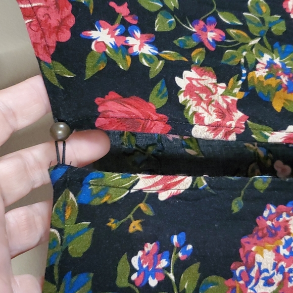 California Moon Rise Bell Sleeve Floral Boho Mini Dress Size M - Picture 8 of 9